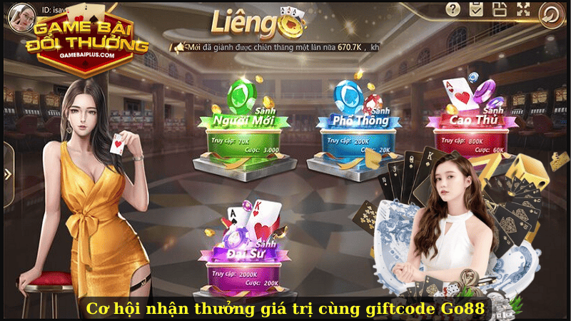 Cơ hội nhận thưởng giá trị cùng giftcode Go88