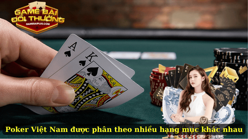 Bài Poker Việt Nam được phân theo nhiều hạng mục khác nhau
